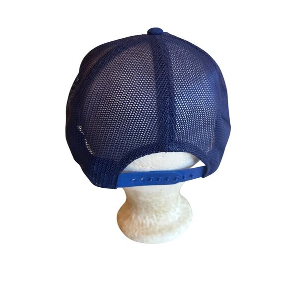 Vintage Jankins Blue Polyester Mesh Snapback Trucker Hat - Picture 3 of 6